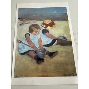 Cassatt, Children at the Seashore, Painting, Print, Art, ~ 250626-WH 225